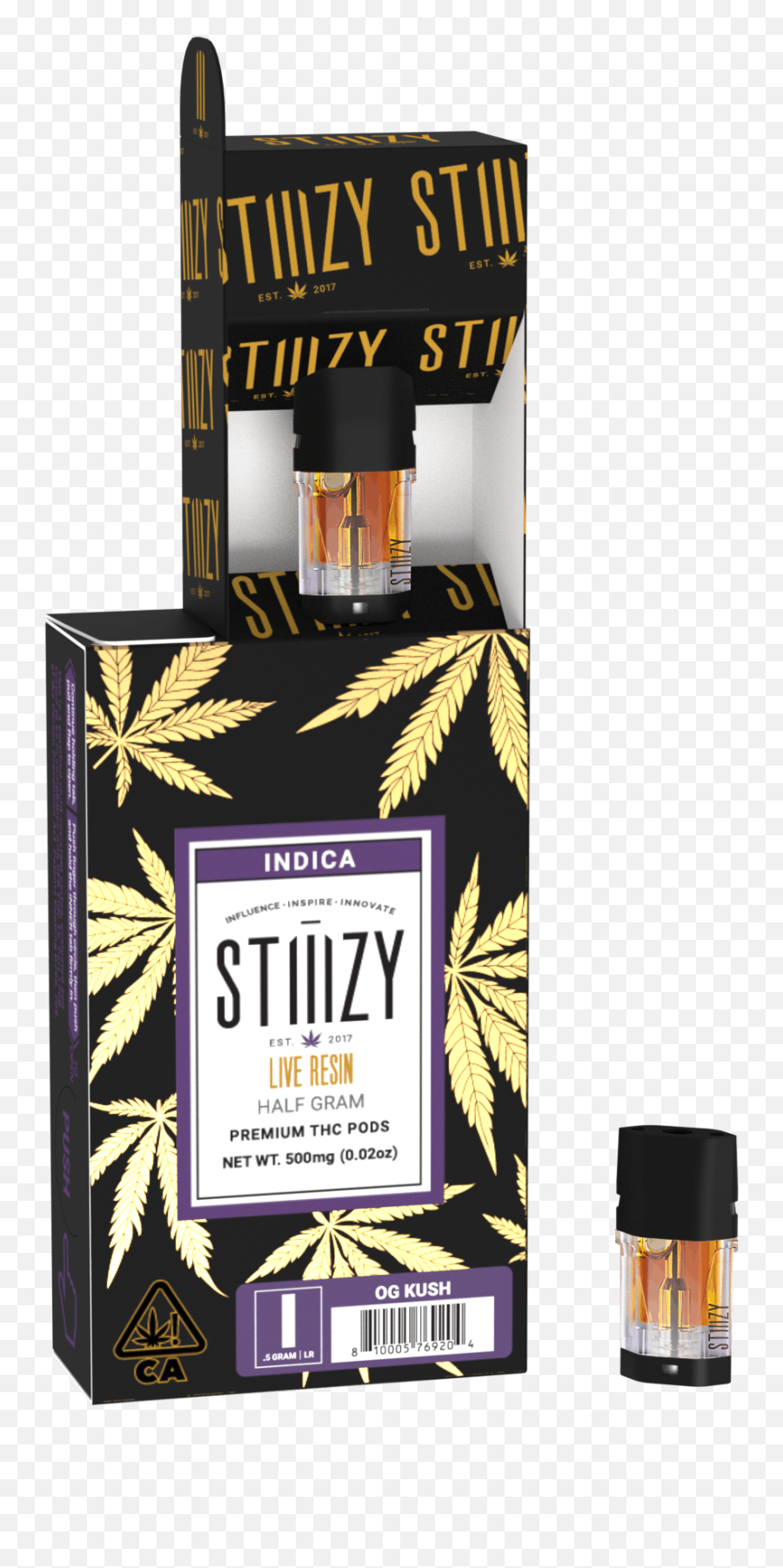 Cbd And Cannabis Concentrates Hempceuticals - Hemp Stiiizy Live Resin 1g Png,Indica Icon