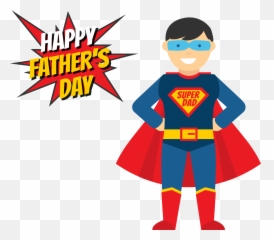 Fathers Day Superhero Illustration - Superman Dad png