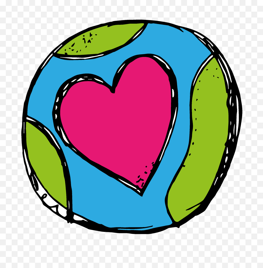 Download Earth Clipart Heart - Earth Day Clip Art Full Earth With A Heart Png,Earth Clipart Png