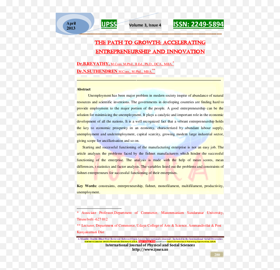 International Journals Of Multidisciplinary Research Academy - Variation Of Parameters Method In Mathematica Png,Icon 1000 Vigilante Dropout