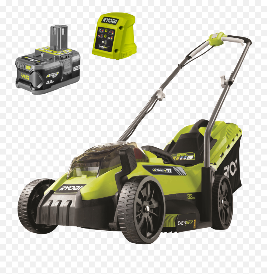 Ryobi 18v One 40ah 33cm Lawn Mower Kit - Bunnings Australia Ryobi One 18 Lawn Mower Png,Lawnmower Icon