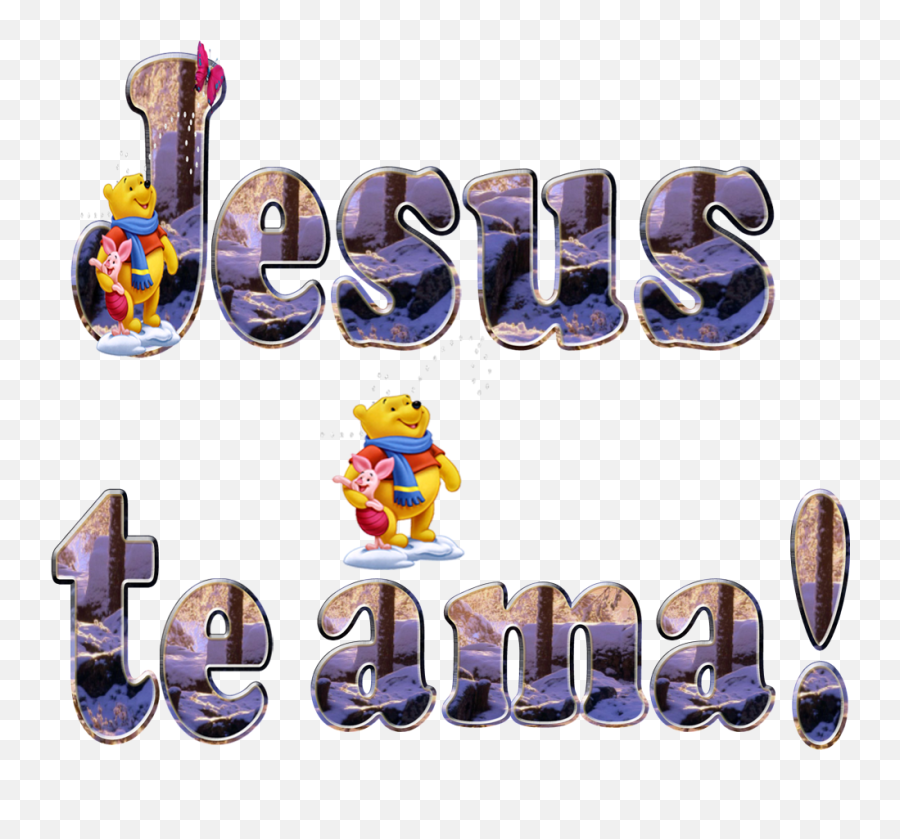 Alfabeto Decorativo Jesus Te Ama - Alfabeto Ursinho Poof Nalle Puh Och Nasse Png,Poof Png