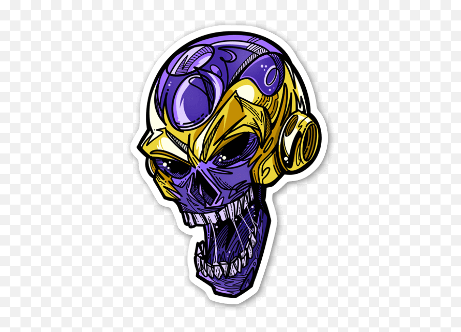 Buy Skull Golden Friza - Die Cut Stickers Stickerapp Scary Png,Frieza Icon