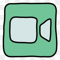 Facetime Icon In Doodle Style - Facetime App Icon png