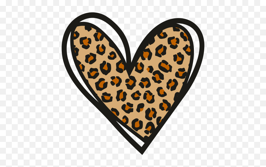 Leopard Heart Pattern Svg Cut File - Leopard Print Cheetah Heart Png,Hearts Icon Png