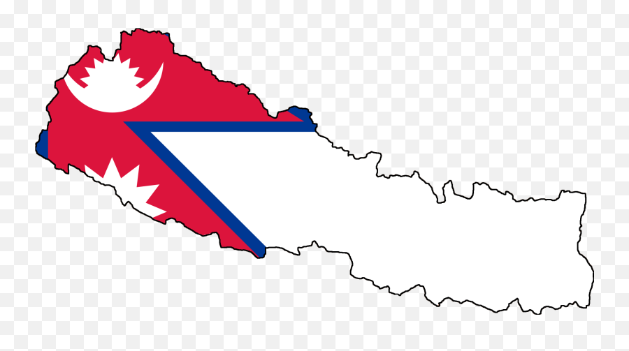 Nepal Stub - Nepal Country Shape Flag Png,Nepal Flag Png
