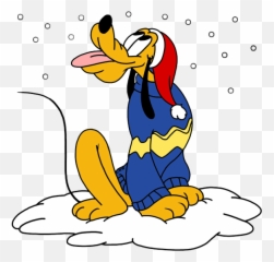 Santa Mickey Clipart - Pluto Christmas Hat png
