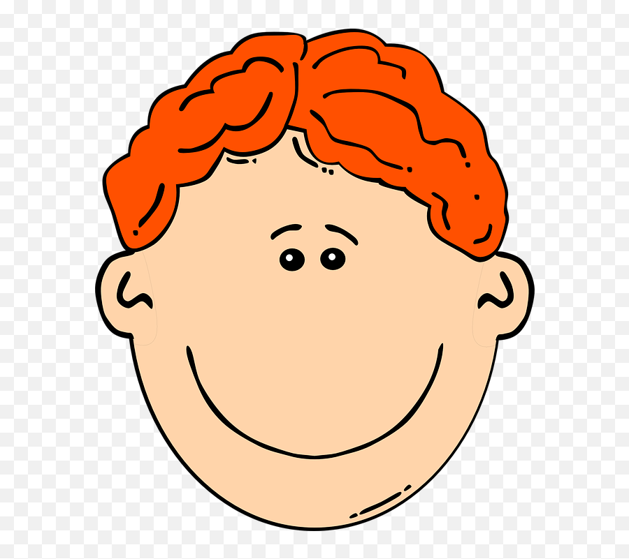 Boy Head Orange - Red Hair Clipart Png,Red Hair Png