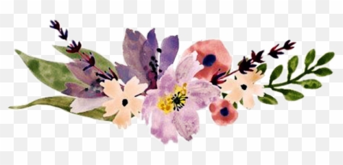Hd Border Flowers Divider Watercolor - Flowers Divider Png,Watercolor Border Png