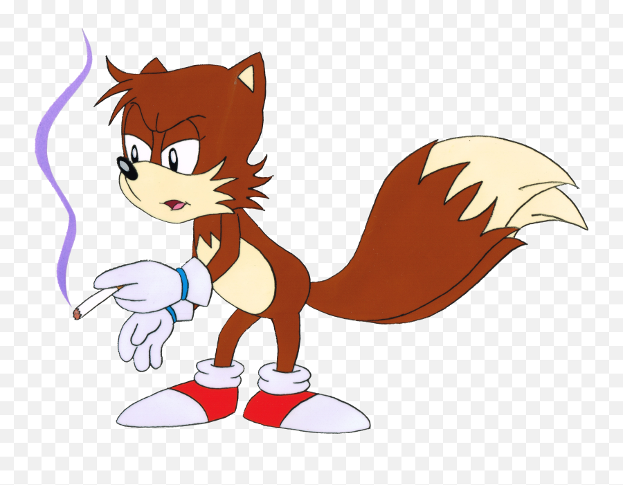 Hereu0027s A Transparent Version Of Tails Smoking - Tails Smoking Transparent Png,Sonic Transparent