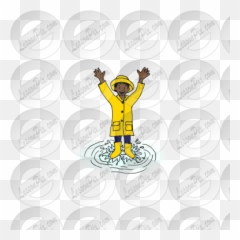 Jump In Rain Puddle Picture For Classroom Therapy Use - Illustration Png,Water Puddle Png