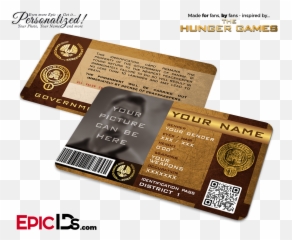 The Hunger Games Inspired Panem District 1 Identification Card Photo Personalized - Gloss The Hunger Games Png,Hunger Games Png