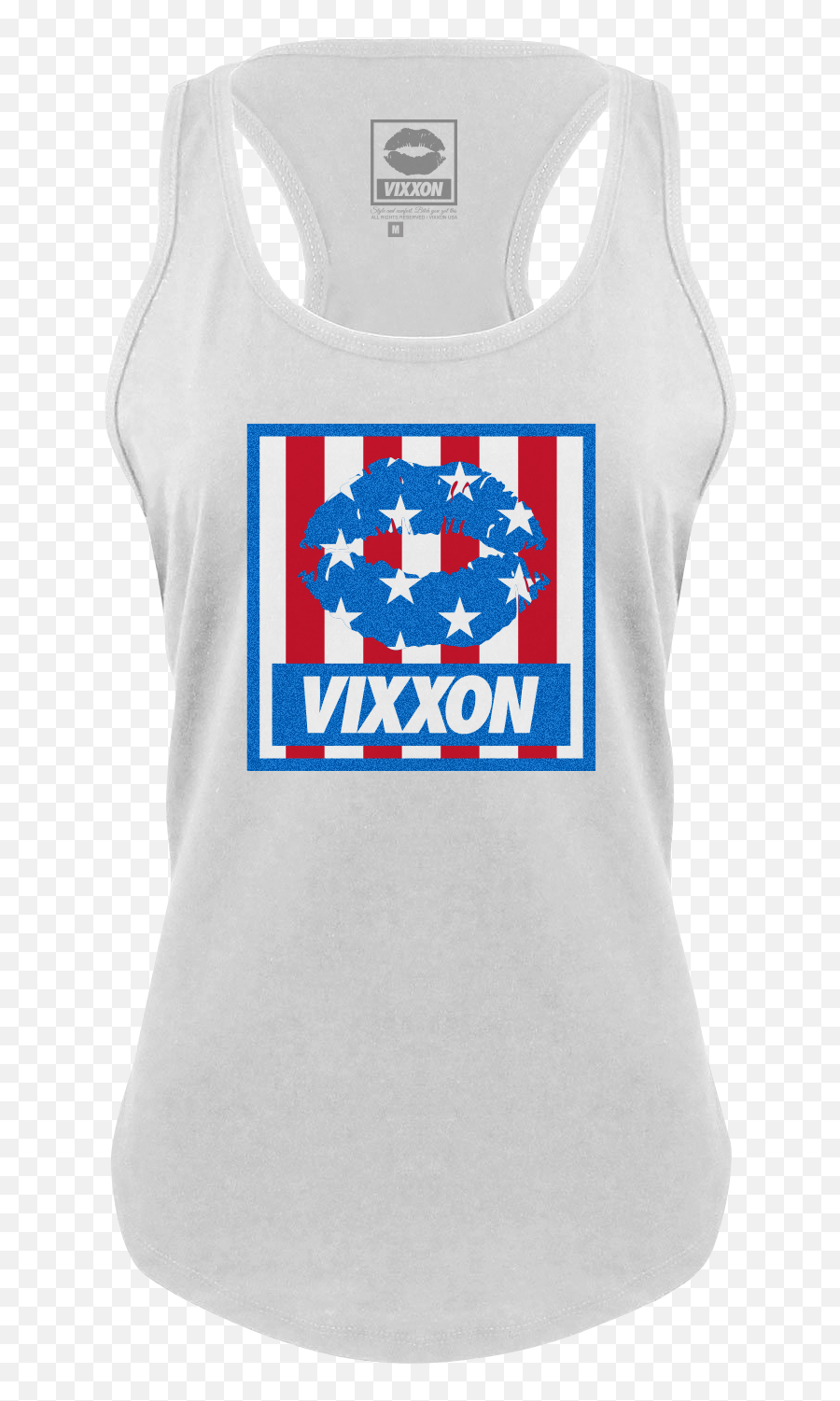 Starsstripes And Lips Vixxon Tank - Active Tank Png,Stars And Stripes Png