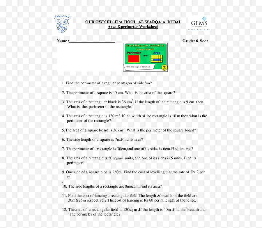 Pdf Area And Perimeter Paul George - Academiaedu Document Png,Paul George Png