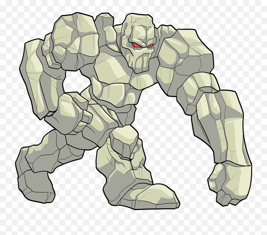 Stone Golem Rare Earth Monster - Stone Golem Token Png,Golem Png - free ...