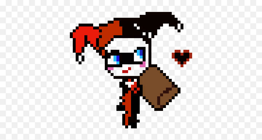 Harley Quinn Pixle Art - Pixel Art De Harley Quinn Harley Quinn Hama Beads Png,Harley Quinn Logo Png