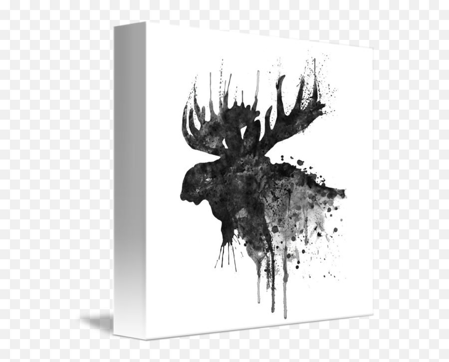 Moose Head Silhouette - Moose Head Silhouette Png,Moose Silhouette Png