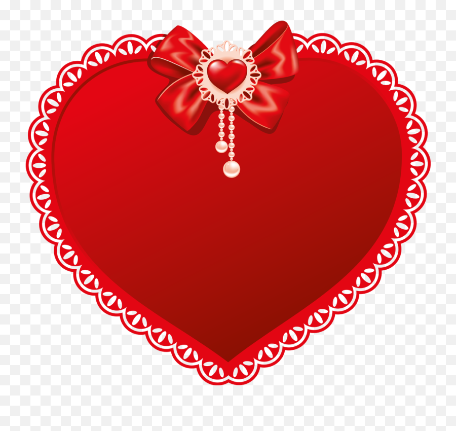 Romantic Wedding Hearts Clipart Png - Valentines Heart Lace,Heart Clipart Png