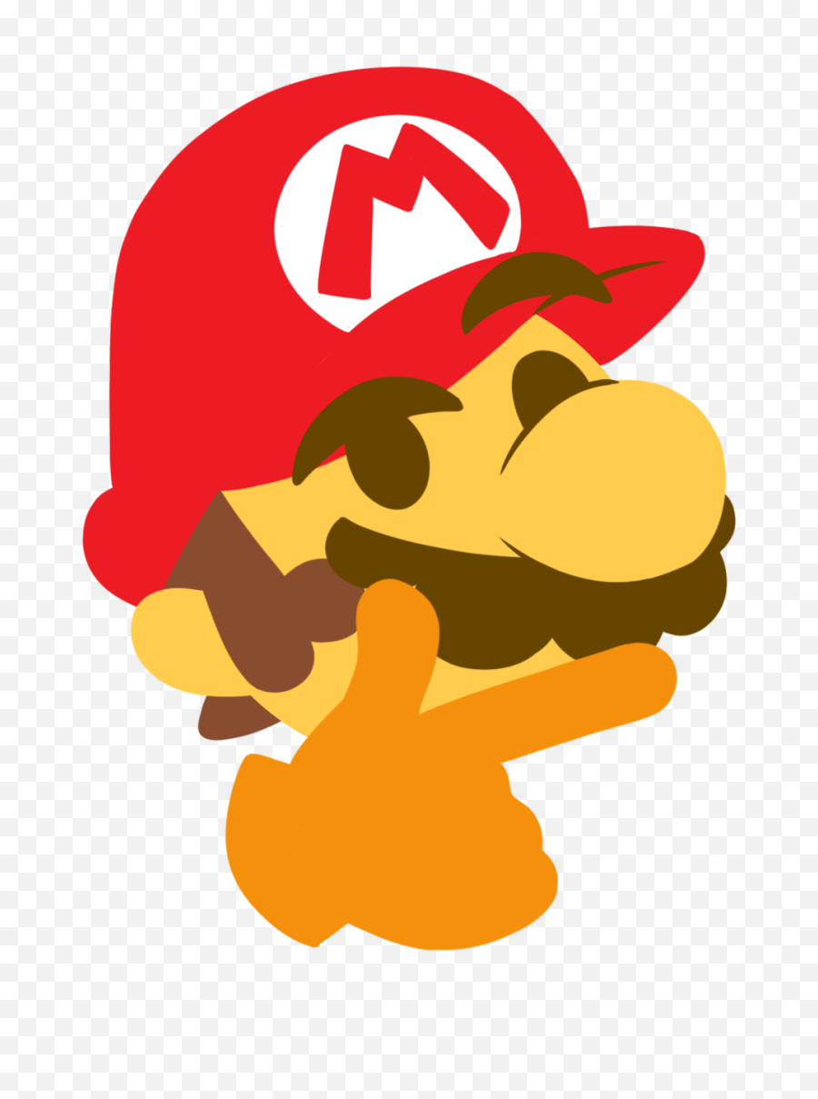 Mario Thinking - Mario Thinking Emoji Full Size Png Mario Emoji,Thinking Emoji Transparent
