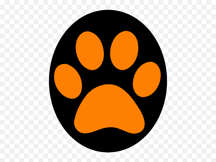 Free Panther Paw Download Clip - Orange Paw Print Clip Art Png,Blue Paw Logos