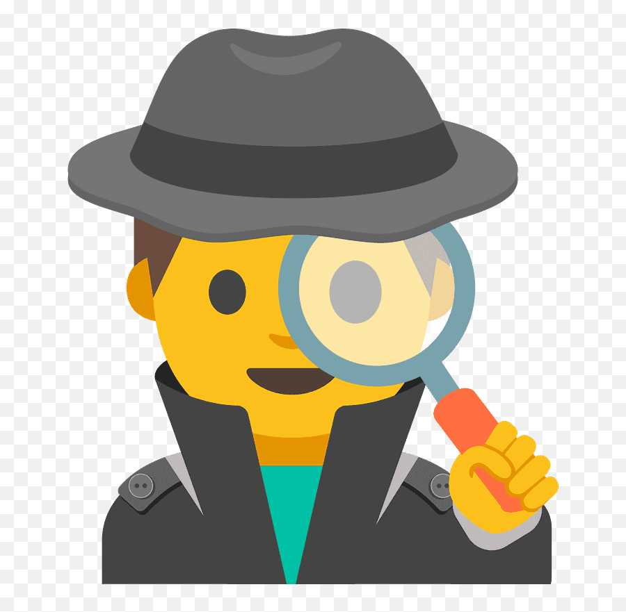 Man Detective Emoji Clipart Free Download Transparent Png - Google Detective,Detective Hat Png