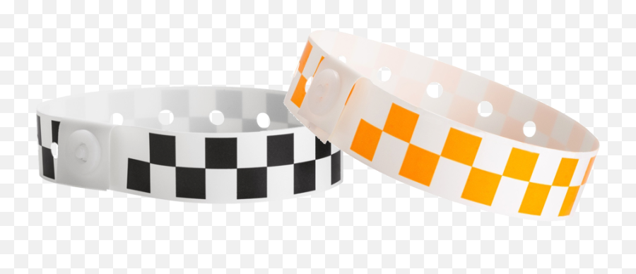 Plastic Wristbands Checker Board - Box Of 500 Black Andwhite Checkboard Checkered Png,Checker Pattern Png