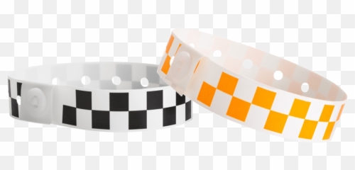 Plastic Wristbands Checker Board - Box Of 500 Black andWhite CheckBoard Checkered png