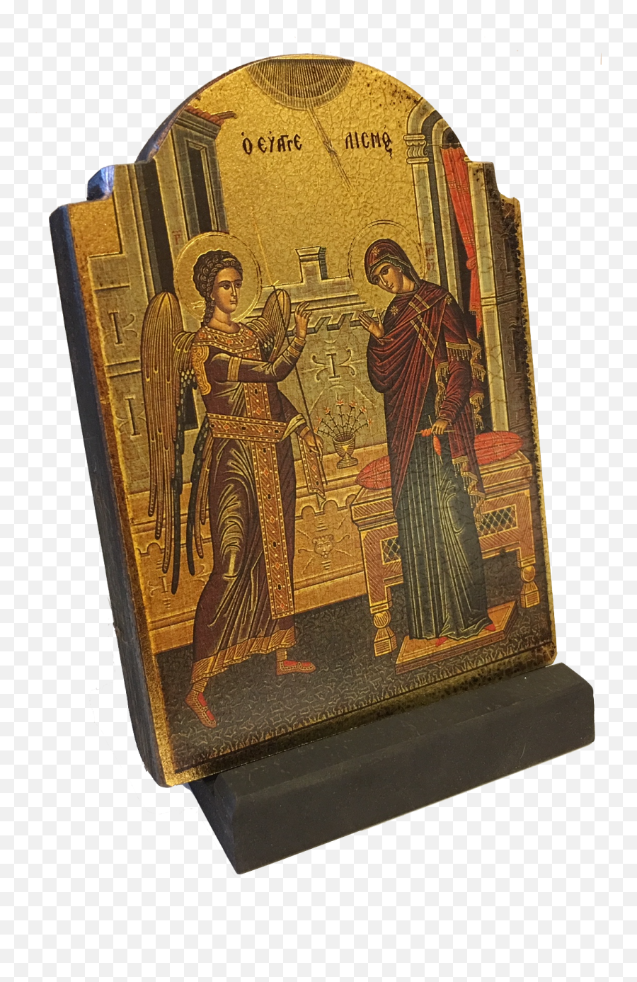 Annunciation Christian Biblical Devotional Greek Russian Byzantine Icon 55h Attic As Is No Returns - Buna Vestire Png,Mary Icon