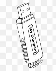 Usb Drive Visio Stencil - Clip Art Library Colouring Image Of Usb png