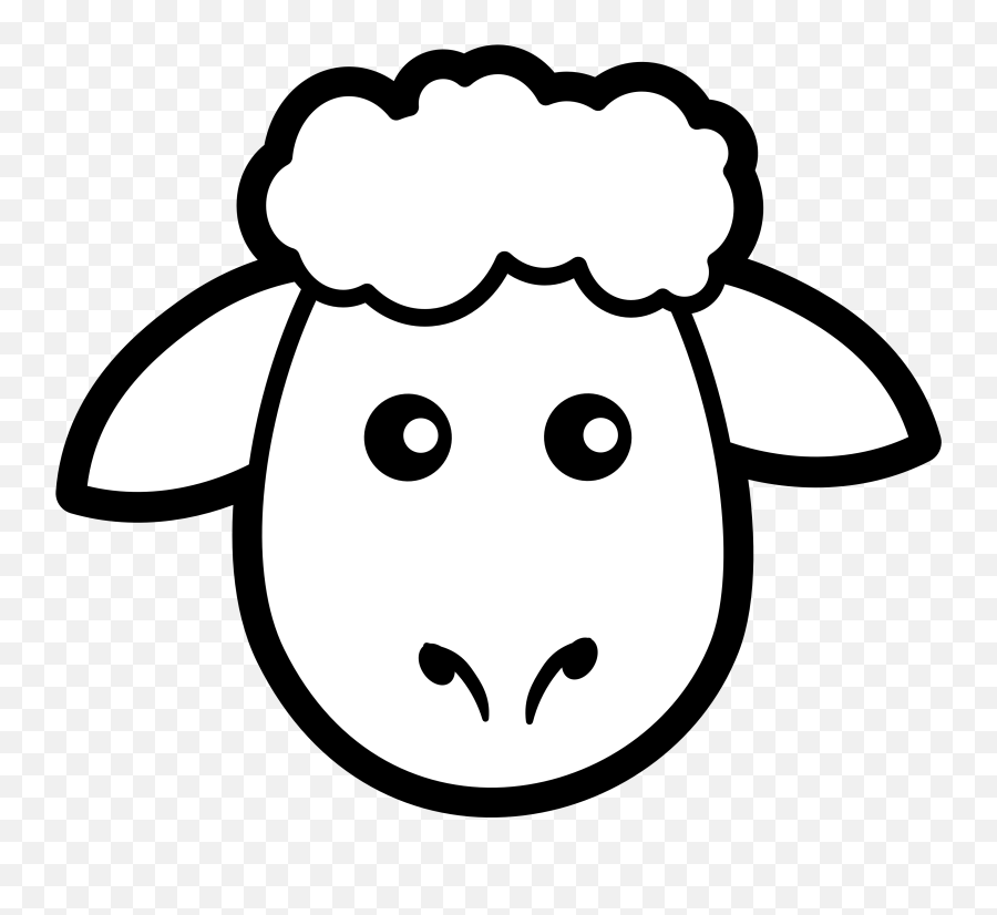 Clip Art Sheep Icon Black Clipart Panda - Free Clipart Images Sheep Face Clipart Black And White Png,Cow Head Icon