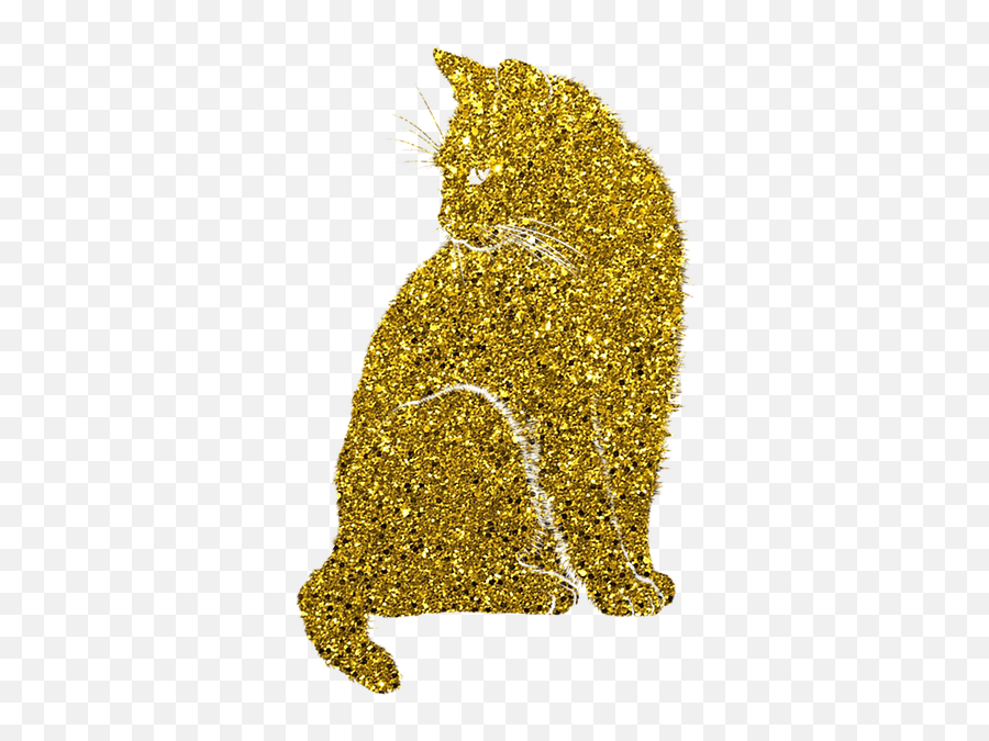 Cat Kitten Golden Glitter - Free Image On Pixabay Fish Png,Glitter Png