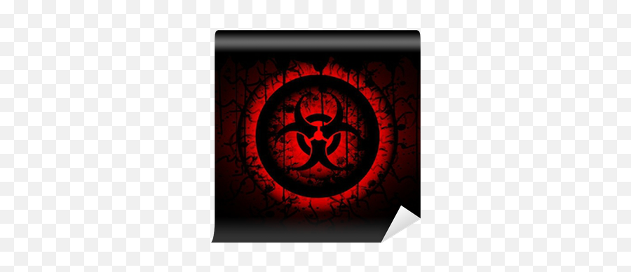 Circle Abstract Background Wall Mural - Biohazard Symbols Red Png,Biohazard Symbol Transparent Background