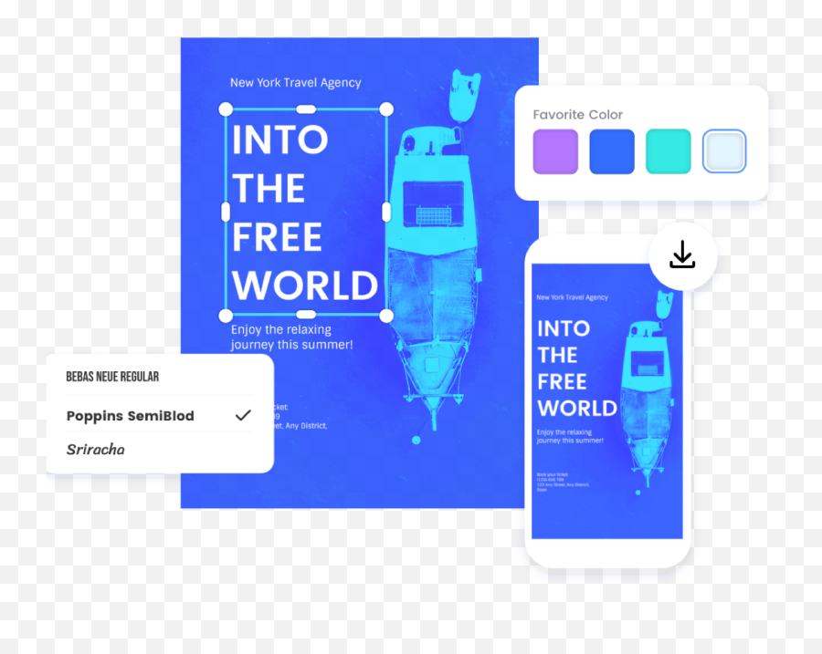 Graphic Designer Fotor - Free Online Graphic Design Tools Vertical Png,Snapchat Icon Aesthetic Blue