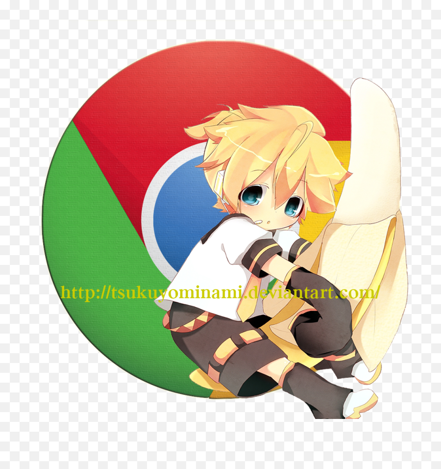 Len Chrome Desktop Icon By Tsuku Tsukuyominami - Icon Google Anime Png,Google Desktop Icon