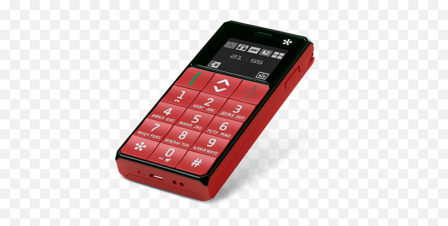 Large Button Mobile Phone Just5 Brick By Art Lebedev Design - Phone With Large Buttons Png,Red Phone Png