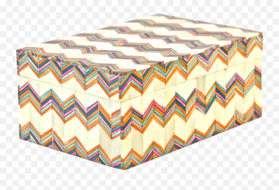 Inlaid Bone Chevron Box - Box Png,Chevron Pattern Png