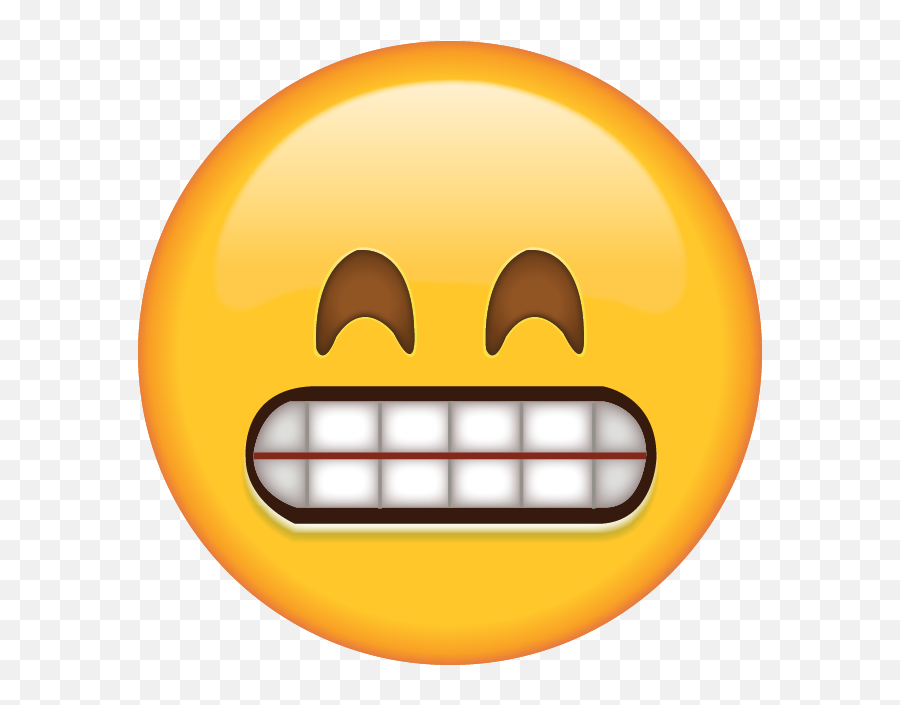 Grinning Emoji With Smiling Eyes - Transparent Png Yikes Emoji,Omg Emoji Png