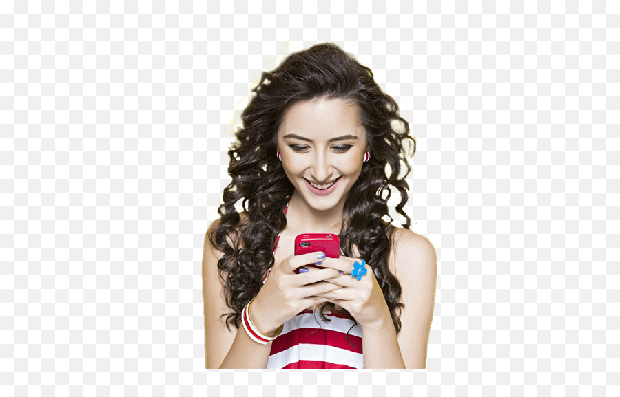 Download Free Png Girl With Mobile 3 Image - Dlpngcom Idea Recharge Offers 4g 3 Months,Mobile Png