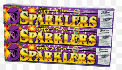 Novelties Sparklers 10 Gold Sparkler 6 Pieces Per Box - Phantom Fireworks Png,Sparklers Png