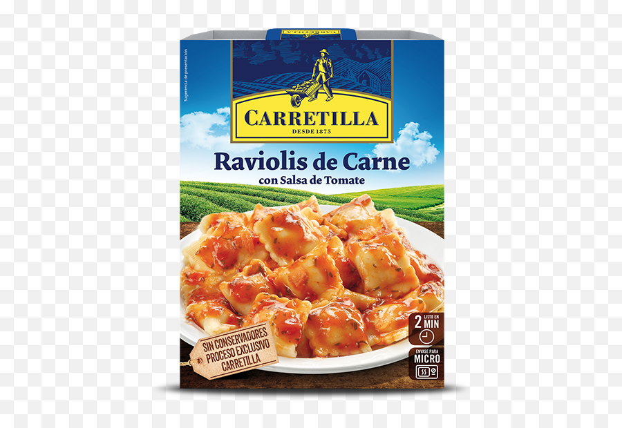 Carretilla - Meat Ravioli With Tomato Sauce Pollo Al Ajillo Carretilla Png,Ravioli Png