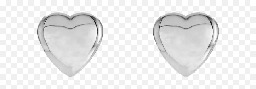 14k White Gold Heart Earrings - Heart Png,Gold Hearts Png