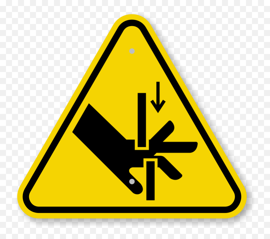 Download Iso Hand Crush Moving Parts - Hand Crush Warning Sign Png,Warning Sign Png