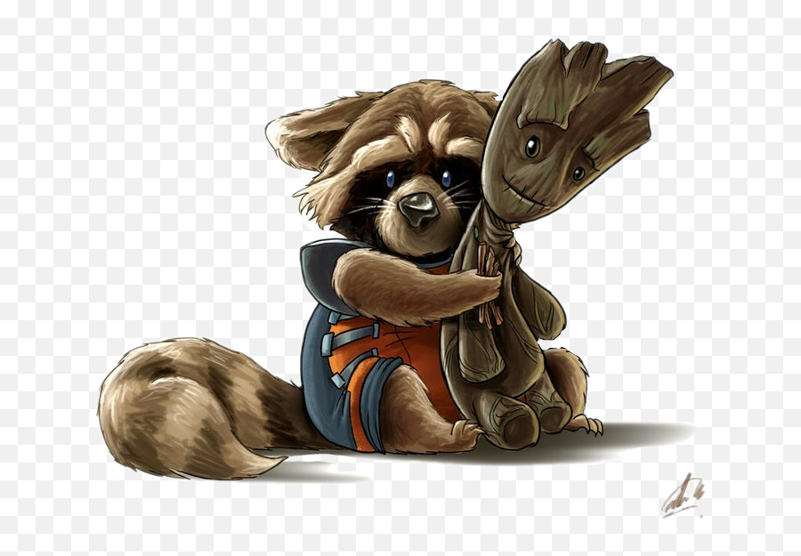 Rocket Groot - Sticker By Taliafera Baby Rocket And Groot Png,Groot Png