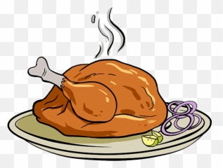 How To Draw A Turkey Dinner - Chicken Drawing Easy Food Png,Cooked Turkey Png
