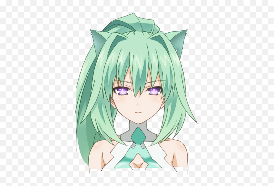 Download Hd Neko Green Heart - Hyperdimension Neptunia Green Neptunia Green Heart Weapon Png,Green Heart Png