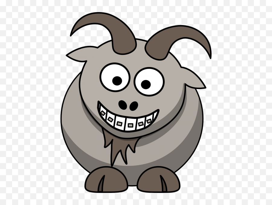 Smile Goat Clip Art - Vector Clip Art Online Goat Clip Art Png,Goat Png