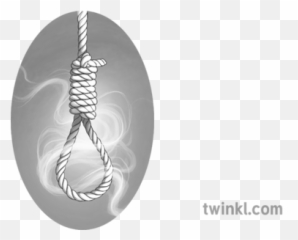 Treason Hanging Noose Black And White Illustration - Twinkl Monochrome png