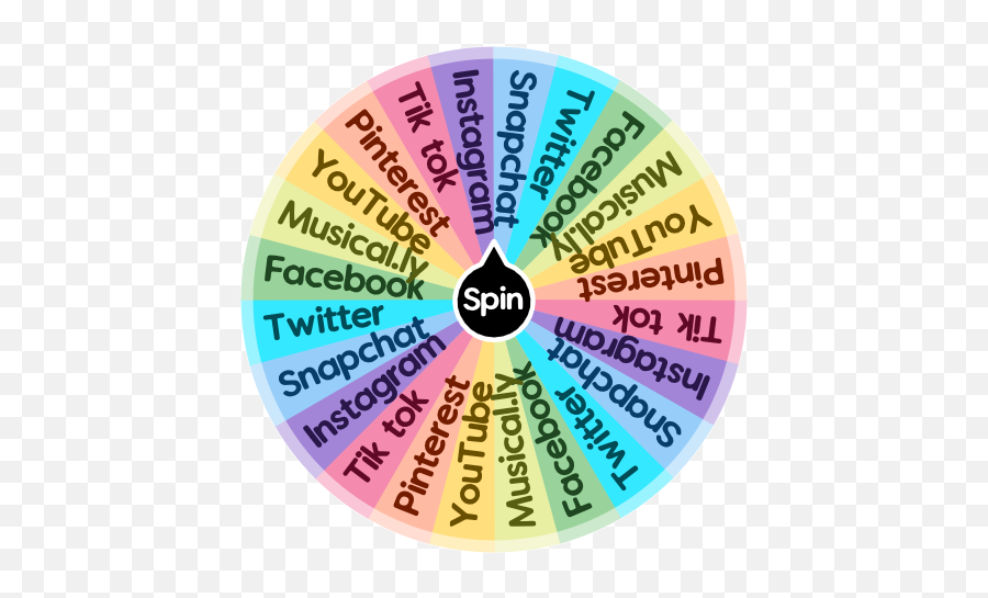 Which Social Media Is The Best Spin Wheel App - Circle Png,Musical Ly Png