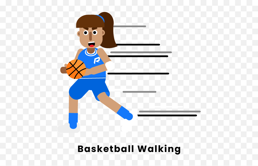 Basketball Walking - Cartoon Png,Cartoon Basketball Png
