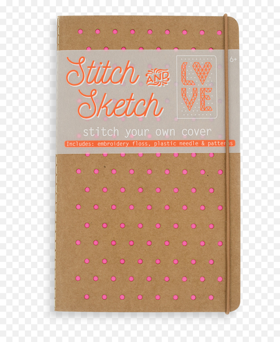 Stitch U0026 Sketch Cover Sketchbook - Pink Paper Png,Stitching Png